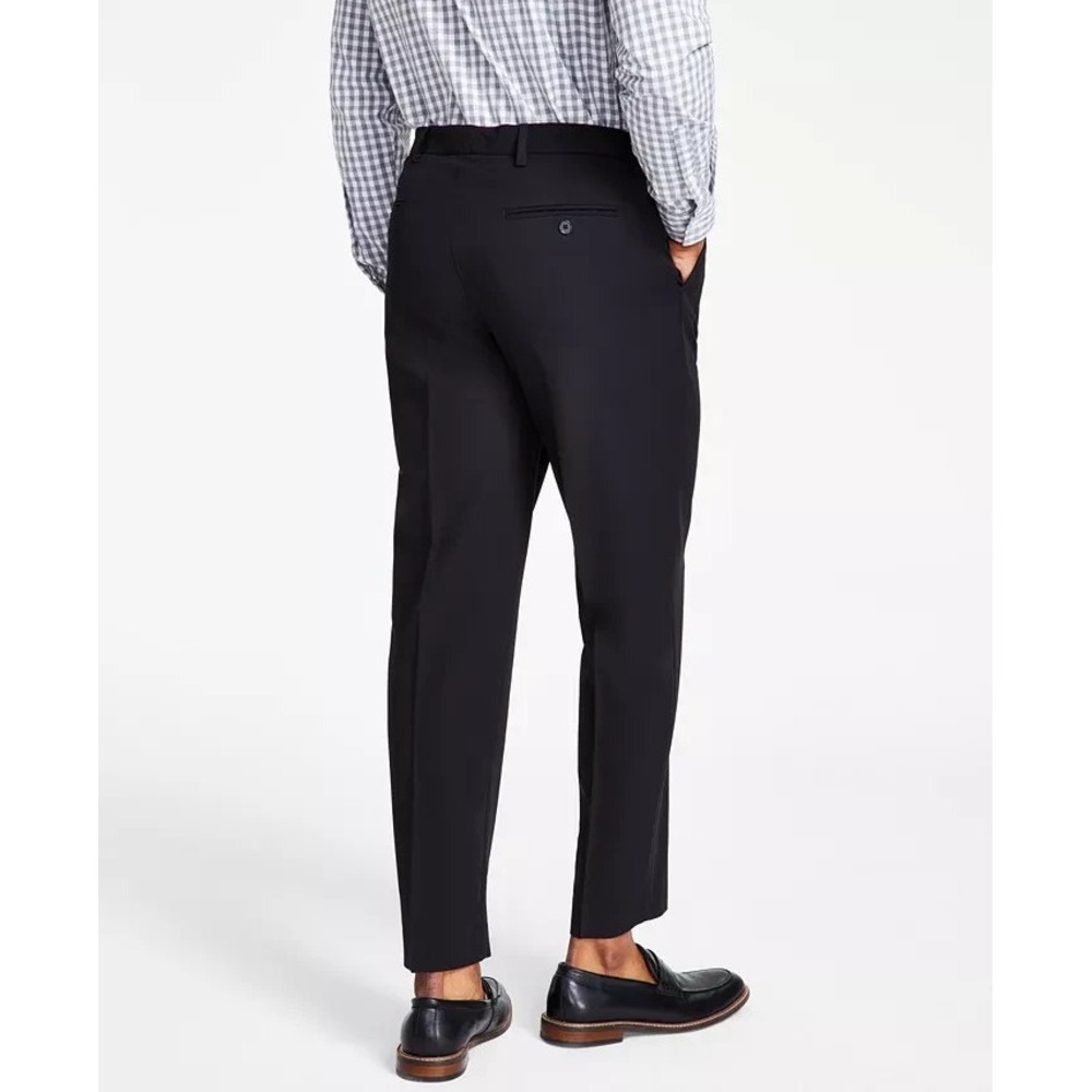 Nautica Men's Performance Stretch Modern-Fit Dress Pants 46Wx32L Black